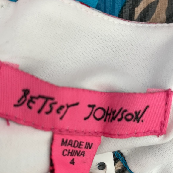 Betsey Johnson ISLAND BLUE FLORAL midi dress 4 - Picture 8 of 8